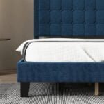 simple bed with headbord