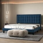 simple bed with headbord