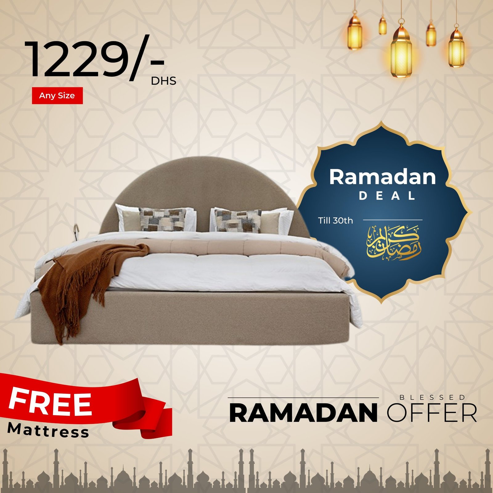 ramadan offer 1229 beds bedroom cheapest beds Dubai UAE