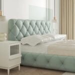 Tufted leather Modern Bed