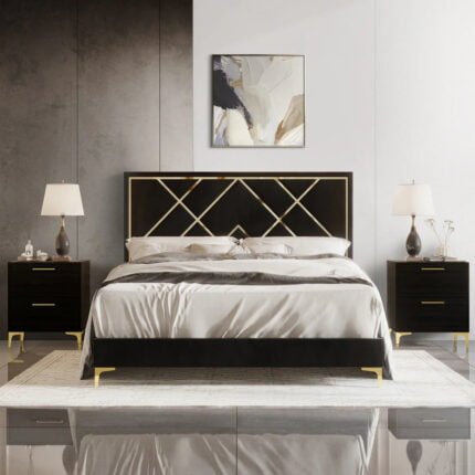 Modern Magic Golden Strip Bed