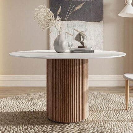 Round April Dining table 4 chairs