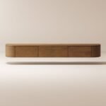 Parisma Wall Mounted Tv unit Curved