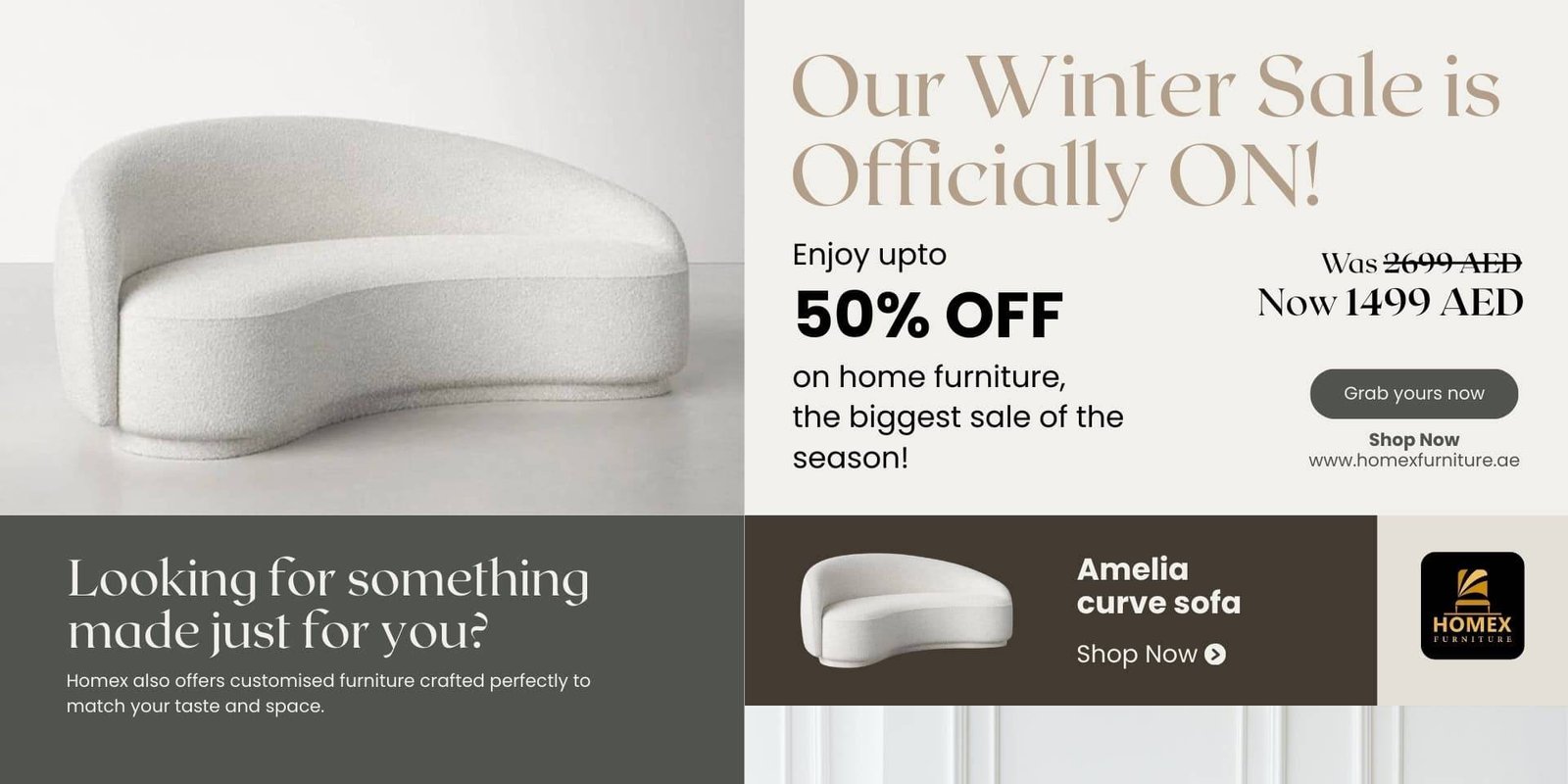 winter sale 35% off furniture in UAE Dubai